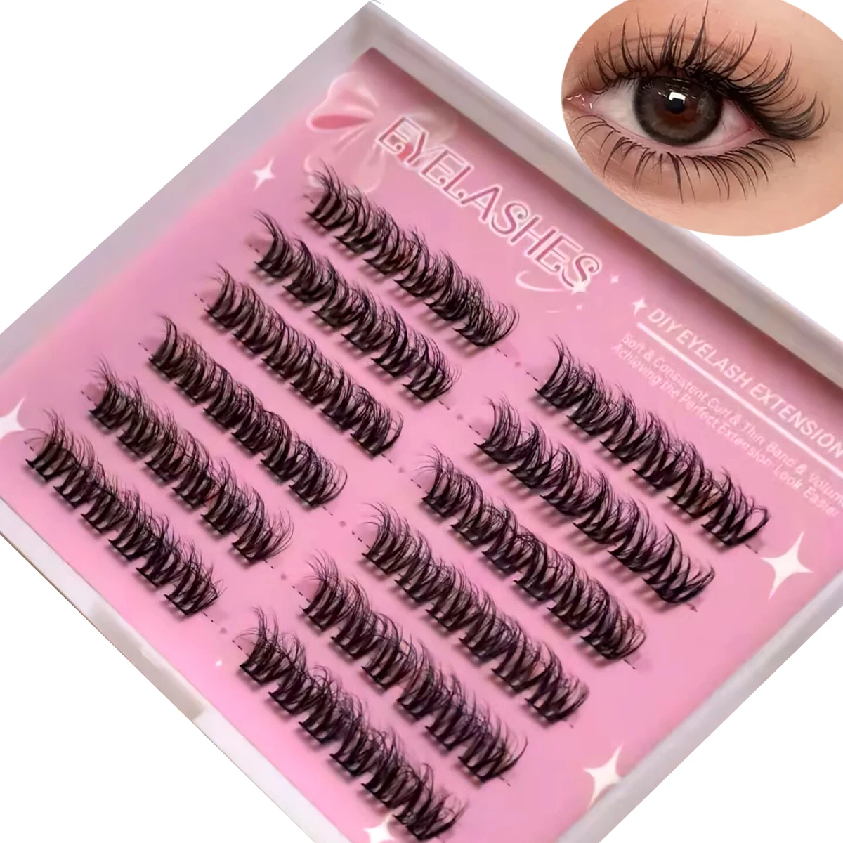 AMSDCN 10 sıra takma kirpik Si - Eyelash Extension For Big Eyes incelemesi ve fiyatı